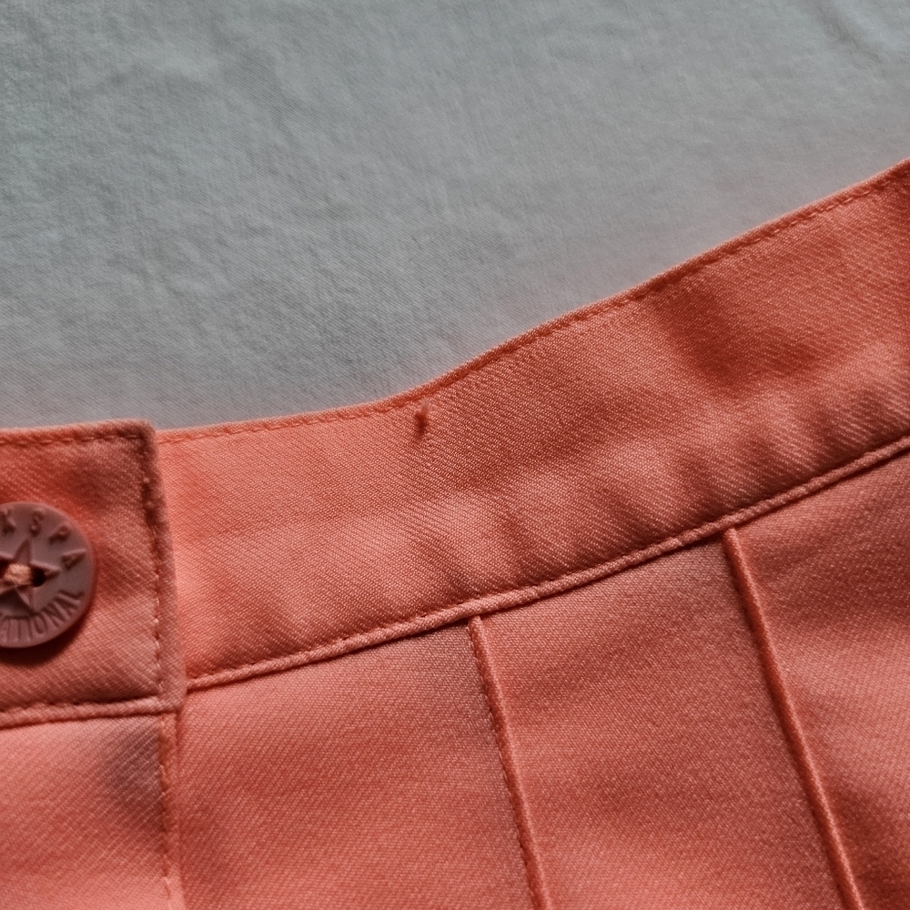 🎾 Vintage IXSPA Jamie Sadock peach neon pleated tennis mini skirt Size 4 - Picture 6 of 11
